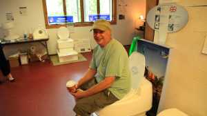 Ron Smolowitz at the Cape Cod Eco-Toilet Center opening
